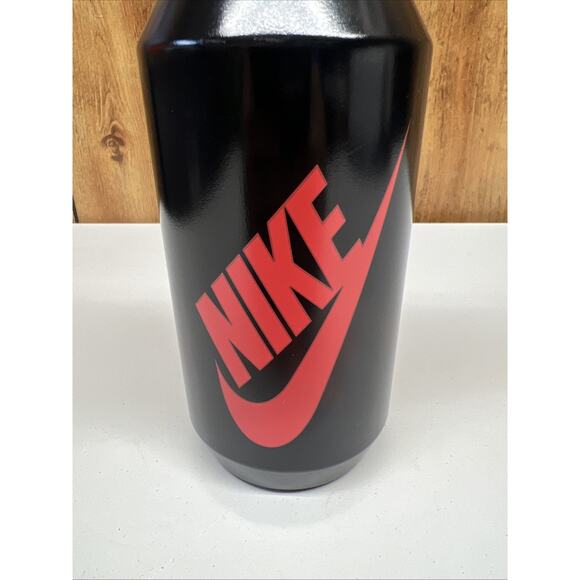 Nike Squeeze BIG MOUTH BIDON 2.0 22oz Black Red Water Bottle "Hard to Find" - Picture 2 of 4